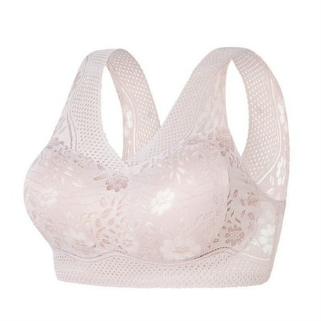 Women Lace Bra with Comfortable Straps for Women and Girls XL Pale Mauve