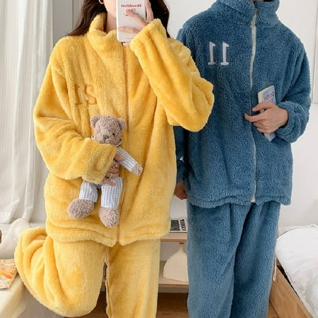 DanceeMangoo Autumn Winter Warm Flannel Zipper Couple Pajamas Set Women Sleepwear Family Pijama Male Home Clothes Women Casual Men Pyjamas
DanceeMangoo Autumn Winter Warm Flannel Zipper Couple Pajamas Set Women Sleepwear Family Pijama Male Home Clothes Women Casual Men Pyjamas