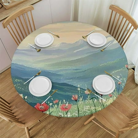 Palnkart Flowers Mountains Sky Round Tablecloth - Stain-Resistant Washable for Indoor/Outdoor Use - Ideal for Home Kitchen and Outdoor Decoration 31 -35
Palnkart Flowers Mountains Sky Round Tablecloth - Stain-Resistant Washable for Indoor/Outdoor Use - Ideal for Home Kitchen and Outdoor Decoration 31 -35
