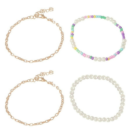HOTYA 1 Set Multicolor Fashion Shell Anklets Set Pearl Layered Ankle Elastic Beach Foot Chain Jewelry for Women and Girls
HOTYA 1 Set Multicolor Fashion Shell Anklets Set Pearl Layered Ankle Elastic Beach Foot Chain Jewelry for Women and Girls