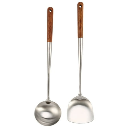 Stainless Steel Spatula Rosewood Lengthened Thickened Kitchen Cooking Supplies Anti-Scald Scoop Spoon Chef
Stainless Steel Spatula Rosewood Lengthened Thickened Kitchen Cooking Supplies Anti-Scald Scoop Spoon Chef