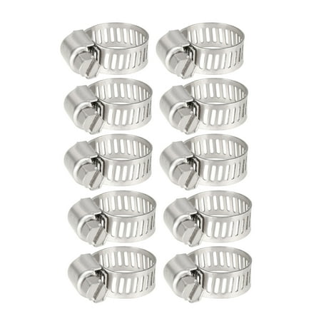 Uxcell 10-16mm Hose Clamp 304 Stainless Steel 10 Pack
