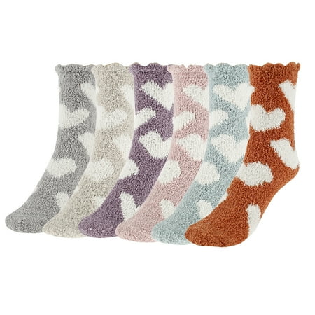 willkey Fluffy Socks For Women And Girls - Soft Fuzzy Comfy Winter Warm Thicken Cozy Home Slipper Bed Socks Heart Pattern For Ladies
willkey Fluffy Socks For Women And Girls - Soft Fuzzy Comfy Winter Warm Thicken Cozy Home Slipper Bed Socks Heart Pattern For Ladies