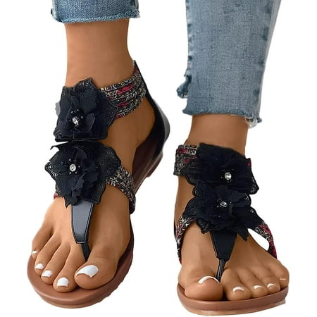 Sandals for Women Dressy Summer Women s Boho Flower T Strap Clip Toe Elastic Strap Platform Sandals Gladiator Shoes
Sandals for Women Dressy Summer Women s Boho Flower T Strap Clip Toe Elastic Strap Platform Sandals Gladiator Shoes