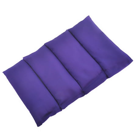 4 Pack - Scented Low Luster Sateen Eye Pillows with Removable Cover (Purple)
