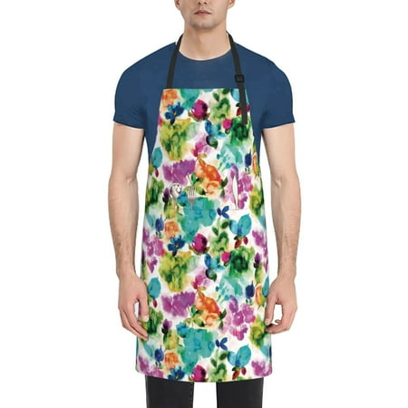Lukts Watercolor Flowers Pattern Kitchen Cooking Aprons Adjustable Bib Soft Chef Apron with 2 Pockets for Men Women
Lukts Watercolor Flowers Pattern Kitchen Cooking Aprons Adjustable Bib Soft Chef Apron with 2 Pockets for Men Women