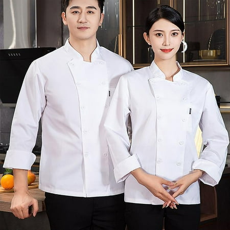 Papaba Chef Uniform 1Pc/2Pcs Stain Proof Double-breasted Trendy Men Women Chef Jacket Shirt
Papaba Chef Uniform 1Pc/2Pcs Stain Proof Double-breasted Trendy Men Women Chef Jacket Shirt