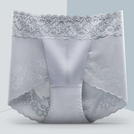 PATLOLLAV Womens High Waisted Lace Waistless Mesh Underwear Sexy Briefs Briefs