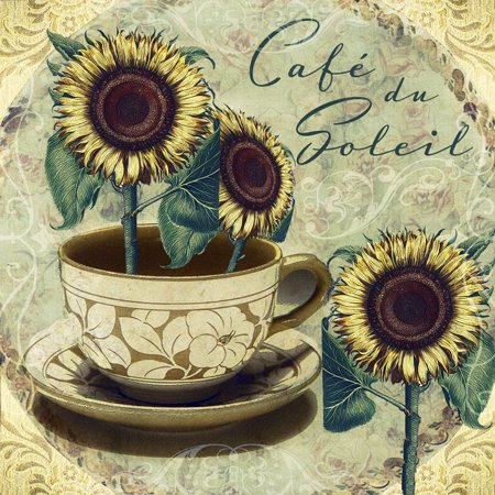 Cafe Du Soleil-MINSOM91680 Print 16"x16" by Mindy Sommers in a Un (Print Only)