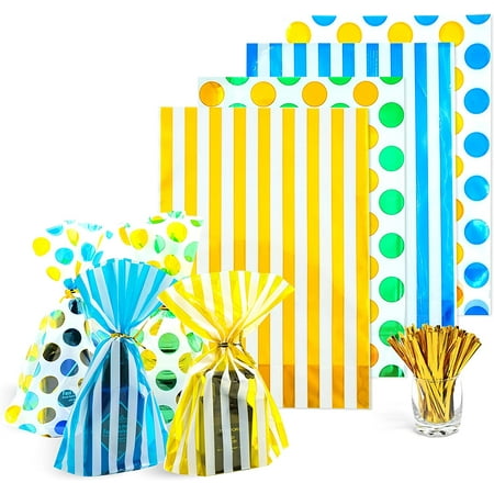 Gusseted cellophane bags 80 PCS With 2 colors (size 5.5 x7.8 x1.5 )with Twist Ties Best Gusset Bag Treat Candy Bags Party Gift Bags for Presenting Packaged Treats Candy Popcorn
Gusseted cellophane bags 80 PCS With 2 colors (size 5.5 x7.8 x1.5 )with Twist Ties Best Gusset Bag Treat Candy Bags Party Gift Bags for Presenting Packaged Treats Candy Popcorn