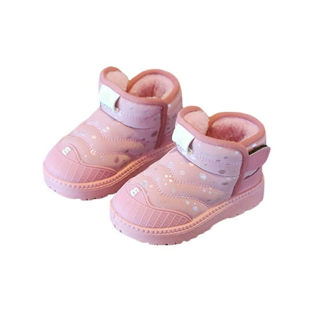 Ferndule Girls Round Toe Snow Boot Outdoor Casual Plush Lined Breathable Magic Tape Ankle Bootie Pink 5C
Ferndule Girls Round Toe Snow Boot Outdoor Casual Plush Lined Breathable Magic Tape Ankle Bootie Pink 5C