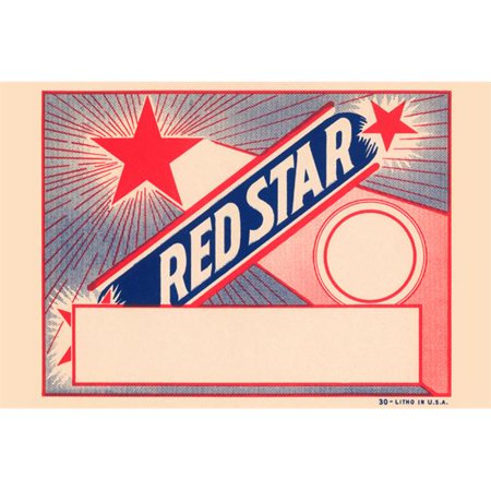 Buy Enlarge 0-587-24780-0P20x30 Red Star Broom Label- Paper Size P20x30