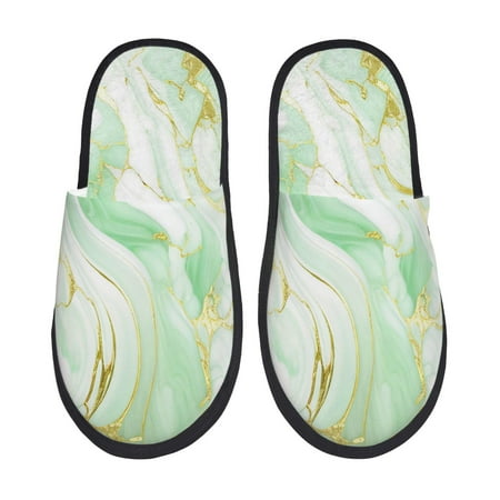 Noikeo Green And Gold Abstract Marble Pattern Cozy Slippers Indoor for Women and Mens Fuzzy House Shoes Soft Plush Warm Slip-on Slippers-
Noikeo Green And Gold Abstract Marble Pattern Cozy Slippers Indoor for Women and Mens Fuzzy House Shoes Soft Plush Warm Slip-on Slippers-