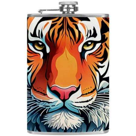 josid Tiger Pattern 3.6x6in Stainless Steel Small Flask Leak-Proof Stainless Steel Construction Wrapped in Premium Two-Layer Leather Nano-Printed Design 227ml Capacity
josid Tiger Pattern 3.6x6in Stainless Steel Small Flask Leak-Proof Stainless Steel Construction Wrapped in Premium Two-Layer Leather Nano-Printed Design 227ml Capacity