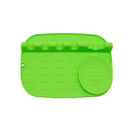 2 in 1 Silicone Spoon Rest Food Grade Silicone Spoon Holder for Stove Top Utensil Rest with Drip Pad Include 5 Slots and 1 Spoon Holder
2 in 1 Silicone Spoon Rest Food Grade Silicone Spoon Holder for Stove Top Utensil Rest with Drip Pad Include 5 Slots and 1 Spoon Holder