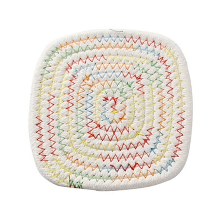 Xunyuan Cup Mat Anti-slip Heat Insulation Portable Handmade Spiral Cotton Rope Woven Square Coaster for Kitchen
Xunyuan Cup Mat Anti-slip Heat Insulation Portable Handmade Spiral Cotton Rope Woven Square Coaster for Kitchen