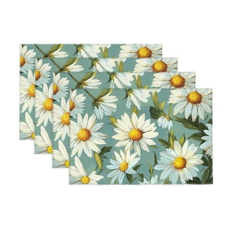 Creowell 4 Pack Daisy Flower Placemats Blue Floral Placemat Watercolor Flower Decorative Table Mats for Party Table Setting 11.8*17.7in
Creowell 4 Pack Daisy Flower Placemats Blue Floral Placemat Watercolor Flower Decorative Table Mats for Party Table Setting 11.8*17.7in