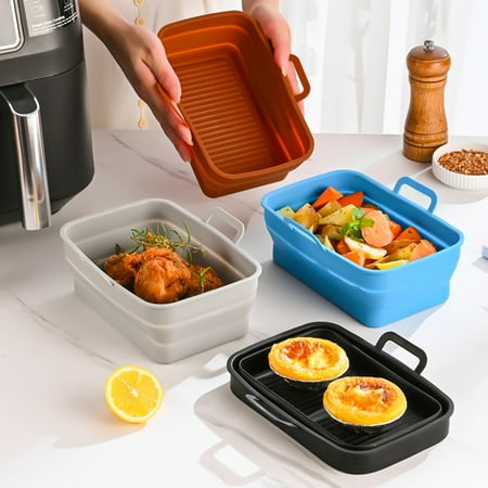 Hadanceo Silicone Tray Not Easily Deformed 3D Drainage Tank Anti-stick Baking Foldable Roasting Pan for Ninja201410
Hadanceo Silicone Tray Not Easily Deformed 3D Drainage Tank Anti-stick Baking Foldable Roasting Pan for Ninja201410