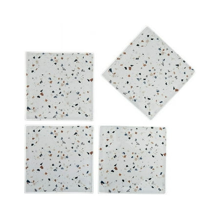 Maison Concepts 4 Pc Square Glass Coasters (Terrazzo)