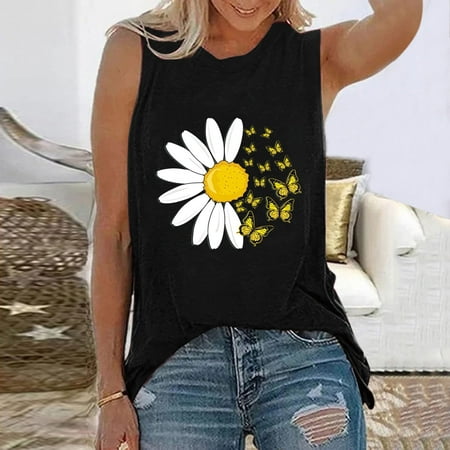 Tawop Tank Tops For Women Summer Thin Daisy Sunflower Print Short Sleeve Sleeveless Vest Casual Loose Pullover Tunic Tees Red Maternity Easter Gifts
Tawop Tank Tops For Women Summer Thin Daisy Sunflower Print Short Sleeve Sleeveless Vest Casual Loose Pullover Tunic Tees Red Maternity Easter Gifts