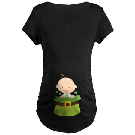 CafePress - Irish Baby Shamrock Luck Maternity T Shirt - Maternity Dark T-Shirt