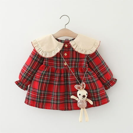 Dress For Kids Summer Bohemia Plaid Long Sleeve Casual A Line Princess With A Doll Party
Dress For Kids Summer Bohemia Plaid Long Sleeve Casual A Line Princess With A Doll Party