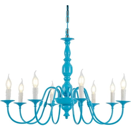 YIGOU Blue 8 Lights 30 inch Large Chandelier Hanging Pendant. Modern and Elegant Light Fixture with Candle Lamp Holder for All Rooms of The House Restaurant or Work Place.
YIGOU Blue 8 Lights 30 inch Large Chandelier Hanging Pendant. Modern and Elegant Light Fixture with Candle Lamp Holder for All Rooms of The House Restaurant or Work Place.