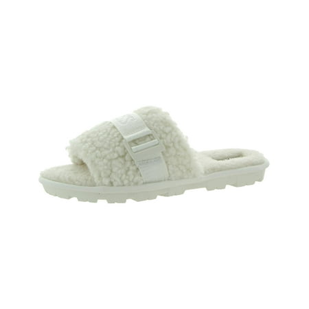 Guess Womens Cozzy Faux Fur Flip Flop Slide Sandals