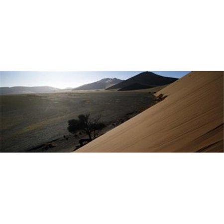 Sand dunes in a desert Sossusvlei Namib Desert Namibia Poster Print by - 36 x 12