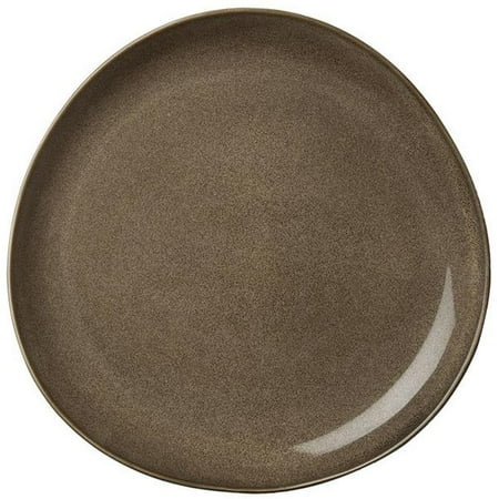 Luzerne L6753059157P 11.25 in. Rustic Chestnut Porcelain Plate Brown
