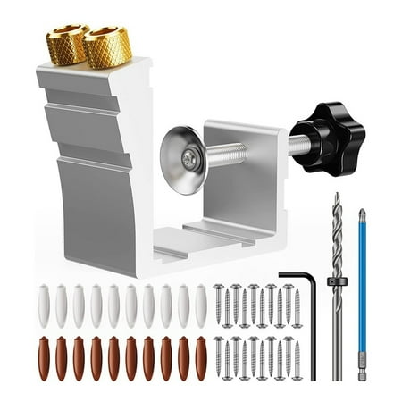 Pocket Hole Jig Kit Pocket Hole Drill Guide Jig Set for 15° Angled Holes for Woodworking Angle Drilling Holes B
Pocket Hole Jig Kit Pocket Hole Drill Guide Jig Set for 15° Angled Holes for Woodworking Angle Drilling Holes B