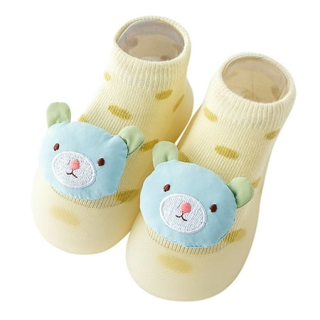 

Children Toddler Kids Shoes Spring Summer Boys Girls Socks Shoes Soft Soles Non-Slip Polka Dots Cartoon Animals Rabbit Bear Patterns Prewalker Baby Footwear