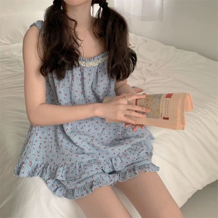 QWZNDZG Women Spaghetti Strap Pajama Sets Cherry Printed Shorts Ruffles Sweet Girls Candy Color Sleepwear Cozy Casual (Color : Blue Size : Large)
QWZNDZG Women Spaghetti Strap Pajama Sets Cherry Printed Shorts Ruffles Sweet Girls Candy Color Sleepwear Cozy Casual (Color : Blue Size : Large)
