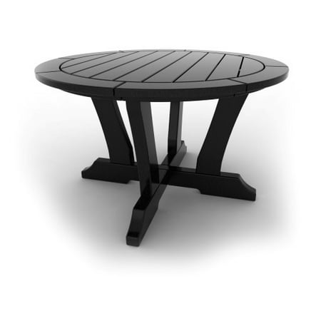 Round Patio Table by Malibu Outdoor - Laguna, Black - 36\