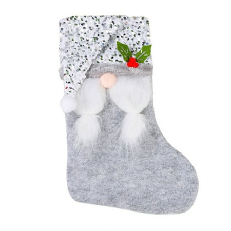 Christmas Sock Gift Bag Lovely Faceless Doll Candy Bag with Sequin Cap Classic Xmas Tree Decorative Pendant Gray Braids
Christmas Sock Gift Bag Lovely Faceless Doll Candy Bag with Sequin Cap Classic Xmas Tree Decorative Pendant Gray Braids