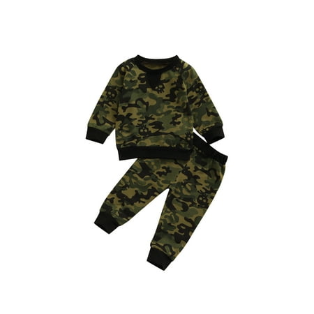 Bebiullo Toddler Baby Boys 2Pcs Clothes Sets Camouflage Print Long Sleeve Pullover Sweatshirt Tops Pants Army Green 18-24 Months
Bebiullo Toddler Baby Boys 2Pcs Clothes Sets Camouflage Print Long Sleeve Pullover Sweatshirt Tops Pants Army Green 18-24 Months
