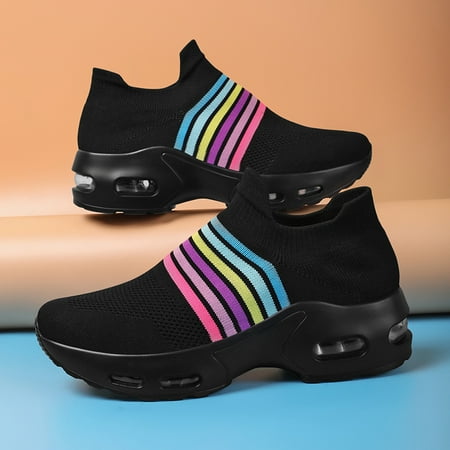 Women‘s Platform Sock Sneakers Knitted Air Cushion Sole Slip-on Running Shoes Lightweight Sports Shoes
Women‘s Platform Sock Sneakers Knitted Air Cushion Sole Slip-on Running Shoes Lightweight Sports Shoes