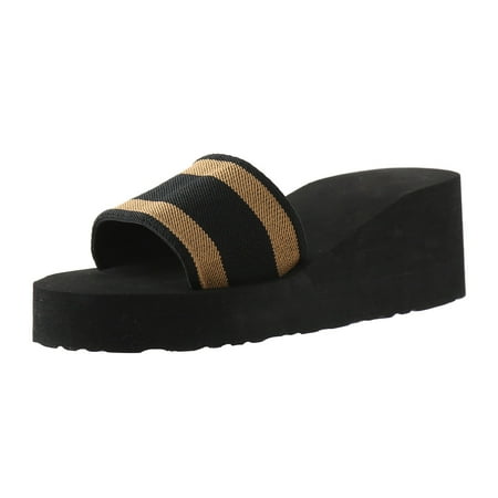 Women Shoes Wedge Thick Soled Slippers Fashion Beach Going Out One Foot Wearing Color Matching Home Slippers
Women Shoes Wedge Thick Soled Slippers Fashion Beach Going Out One Foot Wearing Color Matching Home Slippers