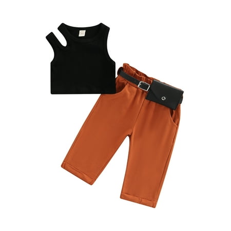 TheFound Summer Fashion Little Girls Clothes Sets 2pcs Solid Sleeveless Hollow-Out Vest Tops+Pants With Belt Bag
TheFound Summer Fashion Little Girls Clothes Sets 2pcs Solid Sleeveless Hollow-Out Vest Tops+Pants With Belt Bag