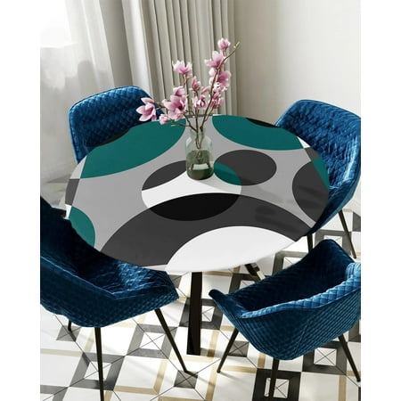 Tablecloth Round Fitted Geometry Blue Green Gray Elastic Edged Table Cover Protector Cloth Waterproof Polyester Rectangle 50 -54
Tablecloth Round Fitted Geometry Blue Green Gray Elastic Edged Table Cover Protector Cloth Waterproof Polyester Rectangle 50 -54