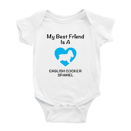 My Best Friend is A English Cocker Spaniel Dog Funny Baby Romper 0-3 Months
My Best Friend is A English Cocker Spaniel Dog Funny Baby Romper 0-3 Months