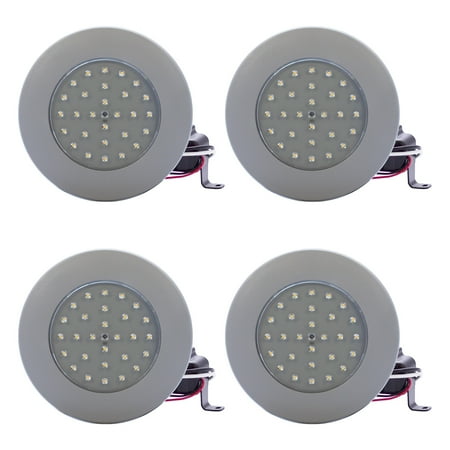4 8W Dimmable Downlight Clear Lens/ Color Trim 3000K LED Flush Mount Gray 4-Pack
4 8W Dimmable Downlight Clear Lens/ Color Trim 3000K LED Flush Mount Gray 4-Pack