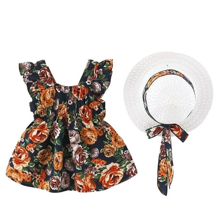ASEIDFNSA Valentine Girl Outfit Staff for Baby Girl Toddler Kids Girls Sleeveless Dresses Floral Flowers Printed Princess Dress Hat Set
ASEIDFNSA Valentine Girl Outfit Staff for Baby Girl Toddler Kids Girls Sleeveless Dresses Floral Flowers Printed Princess Dress Hat Set