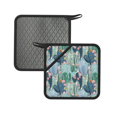 2PCS Pot Holders for Kitchen - Heat Resistant Silicone Pot Holders with Hanging Loop cartoon Cactus blooming Non Slip Oven Hot Pads Potholders for Decor Baking Cooking Kitchen
2PCS Pot Holders for Kitchen - Heat Resistant Silicone Pot Holders with Hanging Loop cartoon Cactus blooming Non Slip Oven Hot Pads Potholders for Decor Baking Cooking Kitchen
