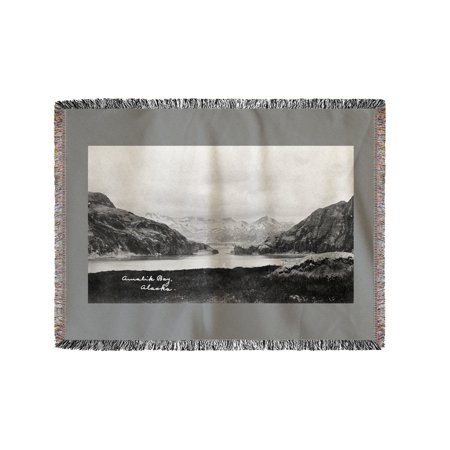 Alaska - Panoramic View of Amalik Bay Photo (60x80 Woven Chenille Yarn Blanket)