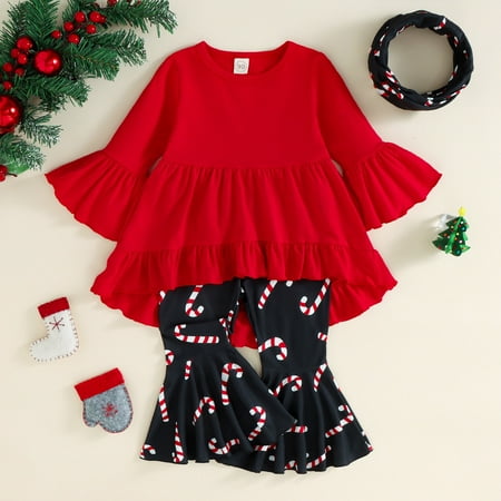 Cathalem Swaddling Set Toddler Girls Christmas Long Sleeve Ruffles T Shirt Tops Prints Bell Bottoms Flare Pants Big Fit Girl Childrenscostume Red 12-18 Months
Cathalem Swaddling Set Toddler Girls Christmas Long Sleeve Ruffles T Shirt Tops Prints Bell Bottoms Flare Pants Big Fit Girl Childrenscostume Red 12-18 Months