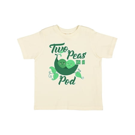 Inktastic Two Peas in a Pod with Faces Gift Toddler Boy or Toddler Girl T-Shirt