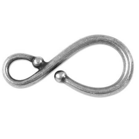 Large Classic Hook 32x15mm Pewter Antique Silver Plated