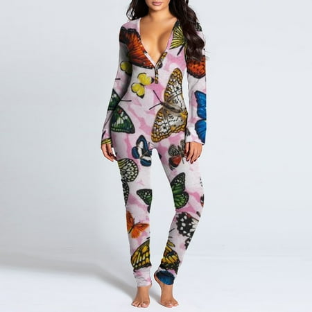 PEONAVET Womens Onesie Pajamas Jumpsuits Sexy V Neck Butt Button Flap Jumpsuit Butterfly Printed Jumpsuits Long Sleeve Button Onesies Pajama Club Rompers Gifts for Women
PEONAVET Womens Onesie Pajamas Jumpsuits Sexy V Neck Butt Button Flap Jumpsuit Butterfly Printed Jumpsuits Long Sleeve Button Onesies Pajama Club Rompers Gifts for Women