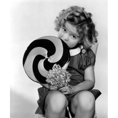 Bright Eyes Shirley Temple 1934 Eating A Big Lollipop